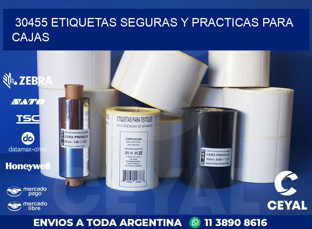 30455 ETIQUETAS SEGURAS Y PRACTICAS PARA CAJAS