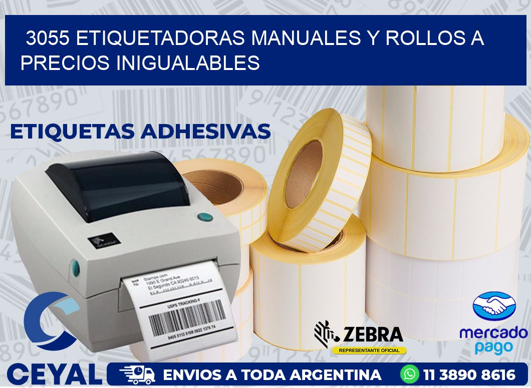 3055 ETIQUETADORAS MANUALES Y ROLLOS A PRECIOS INIGUALABLES