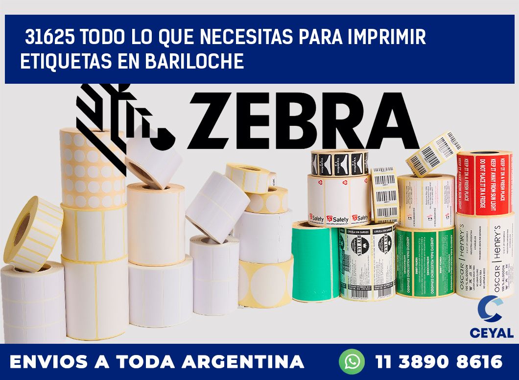 31625 TODO LO QUE NECESITAS PARA IMPRIMIR ETIQUETAS EN BARILOCHE