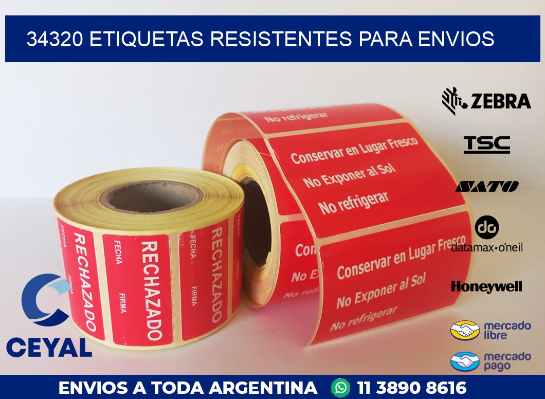 34320 ETIQUETAS RESISTENTES PARA ENVIOS