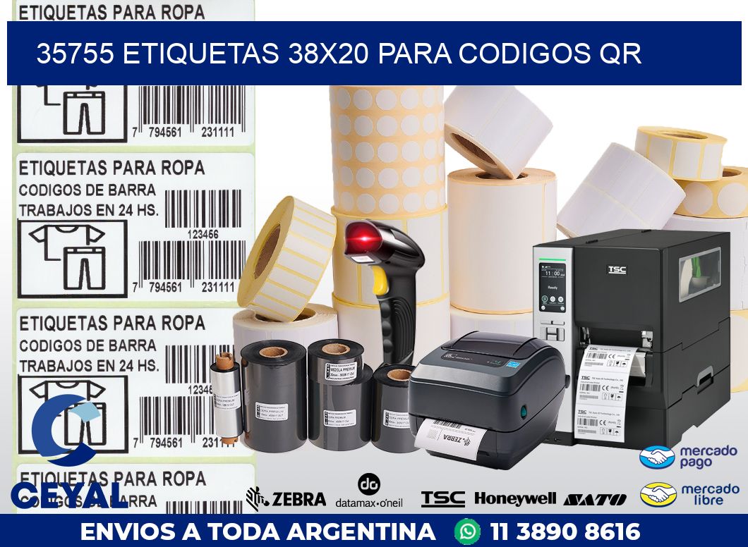 35755 ETIQUETAS 38X20 PARA CODIGOS QR