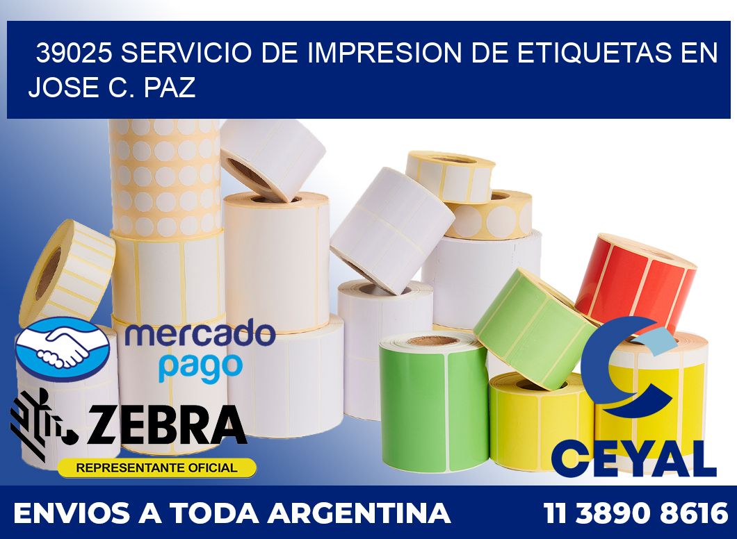 39025 SERVICIO DE IMPRESION DE ETIQUETAS EN JOSE C. PAZ