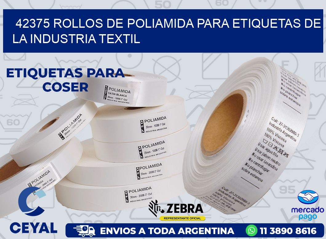 42375 ROLLOS DE POLIAMIDA PARA ETIQUETAS DE LA INDUSTRIA TEXTIL