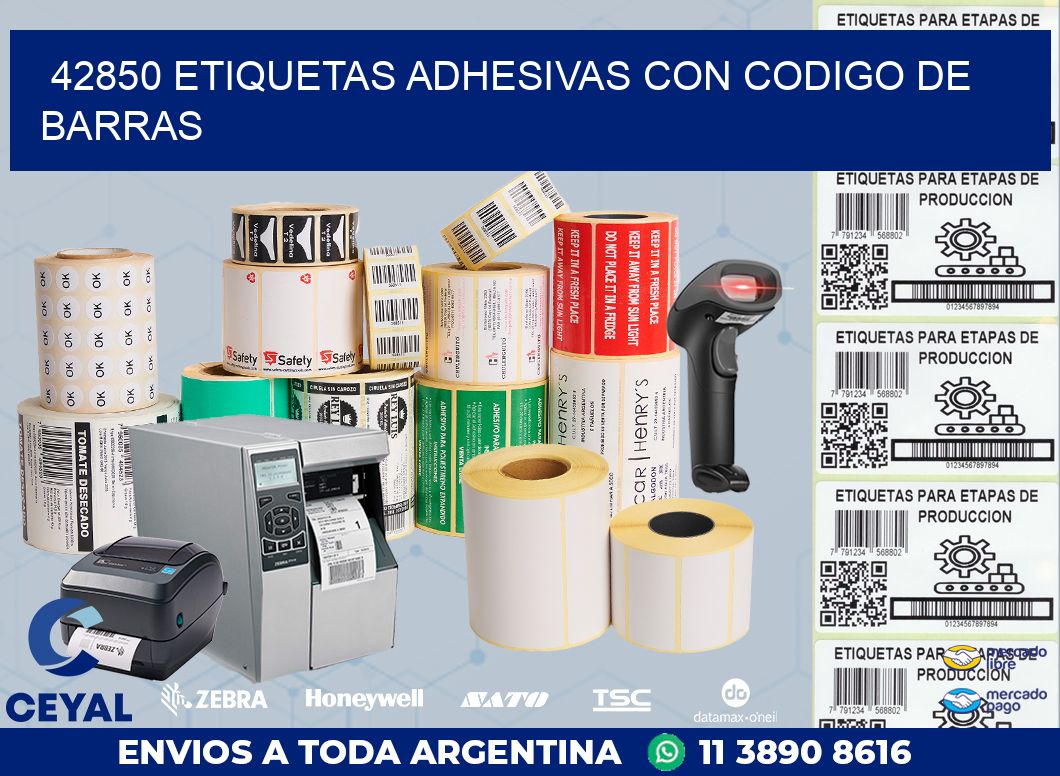 42850 ETIQUETAS ADHESIVAS CON CODIGO DE BARRAS