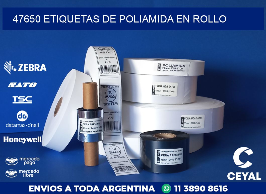 47650 ETIQUETAS DE POLIAMIDA EN ROLLO