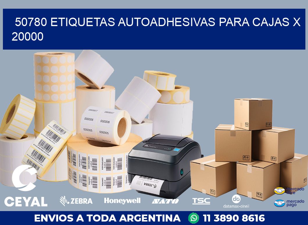 50780 ETIQUETAS AUTOADHESIVAS PARA CAJAS X 20000