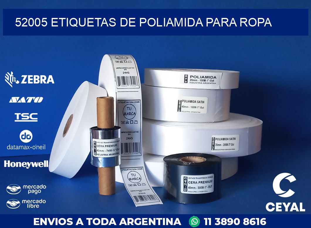 52005 ETIQUETAS DE POLIAMIDA PARA ROPA