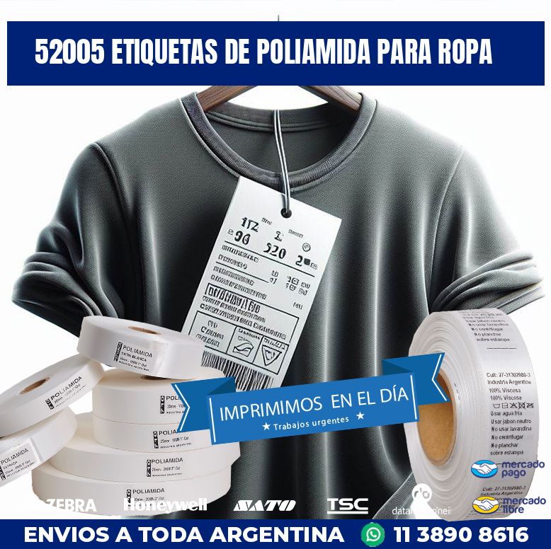 52005 ETIQUETAS DE POLIAMIDA PARA ROPA