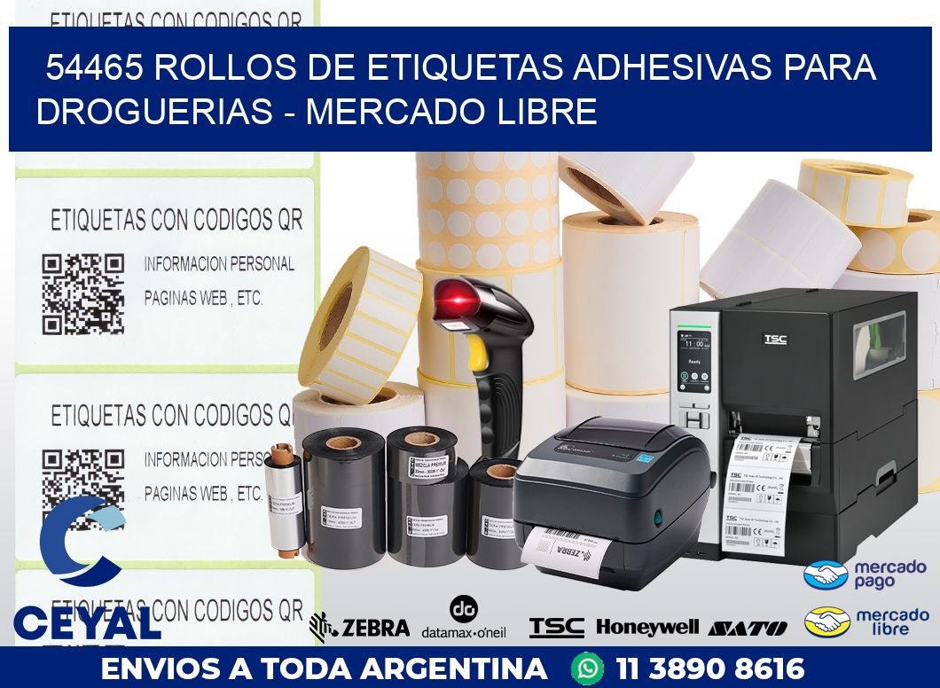 54465 ROLLOS DE ETIQUETAS ADHESIVAS PARA DROGUERIAS – MERCADO LIBRE