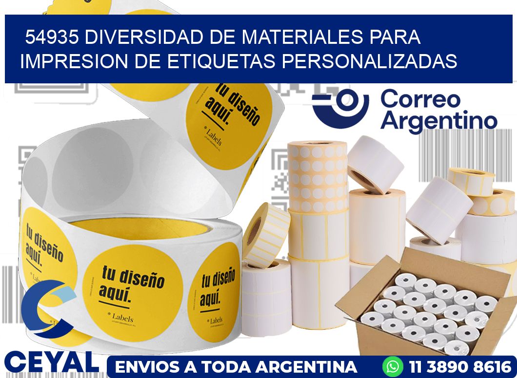 54935 DIVERSIDAD DE MATERIALES PARA IMPRESION DE ETIQUETAS PERSONALIZADAS