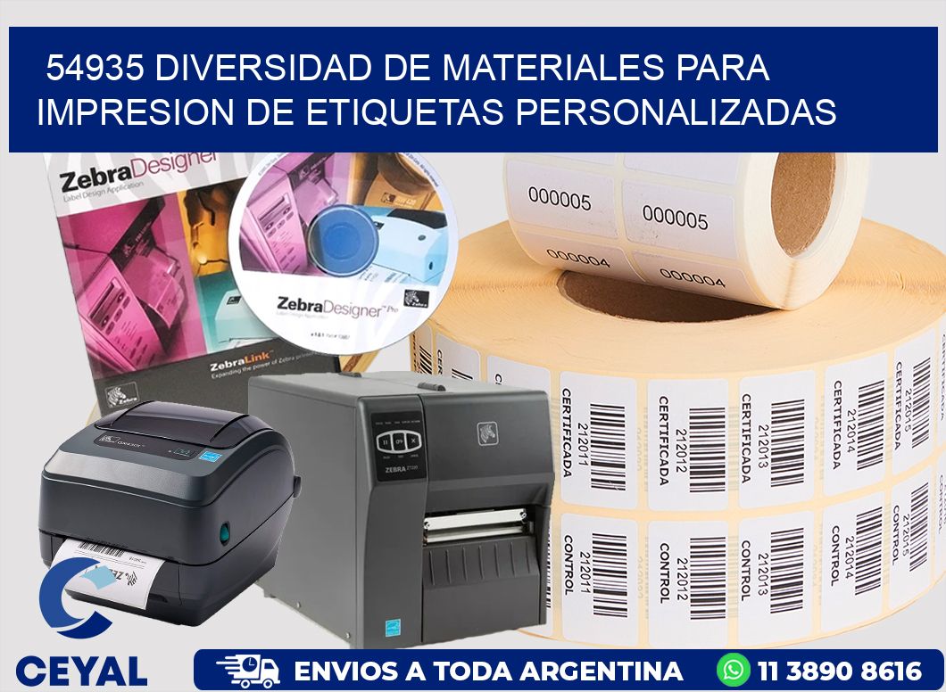 54935 DIVERSIDAD DE MATERIALES PARA IMPRESION DE ETIQUETAS PERSONALIZADAS