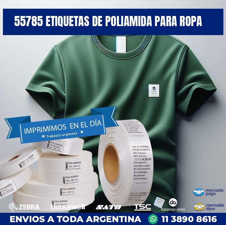 55785 ETIQUETAS DE POLIAMIDA PARA ROPA