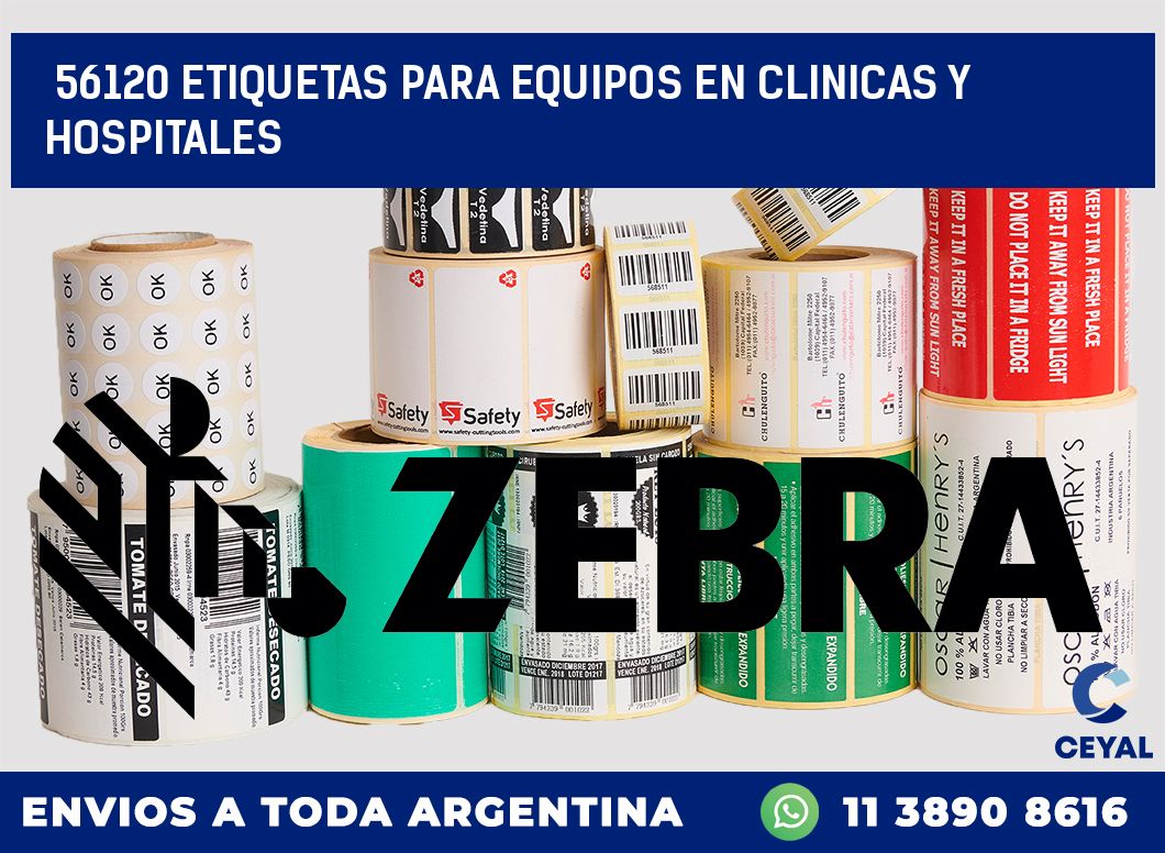56120 ETIQUETAS PARA EQUIPOS EN CLINICAS Y HOSPITALES