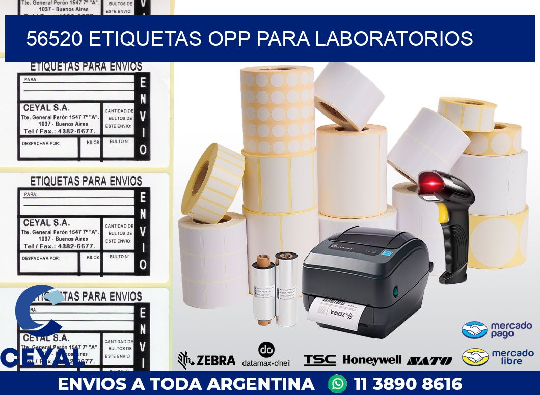 56520 ETIQUETAS OPP PARA LABORATORIOS