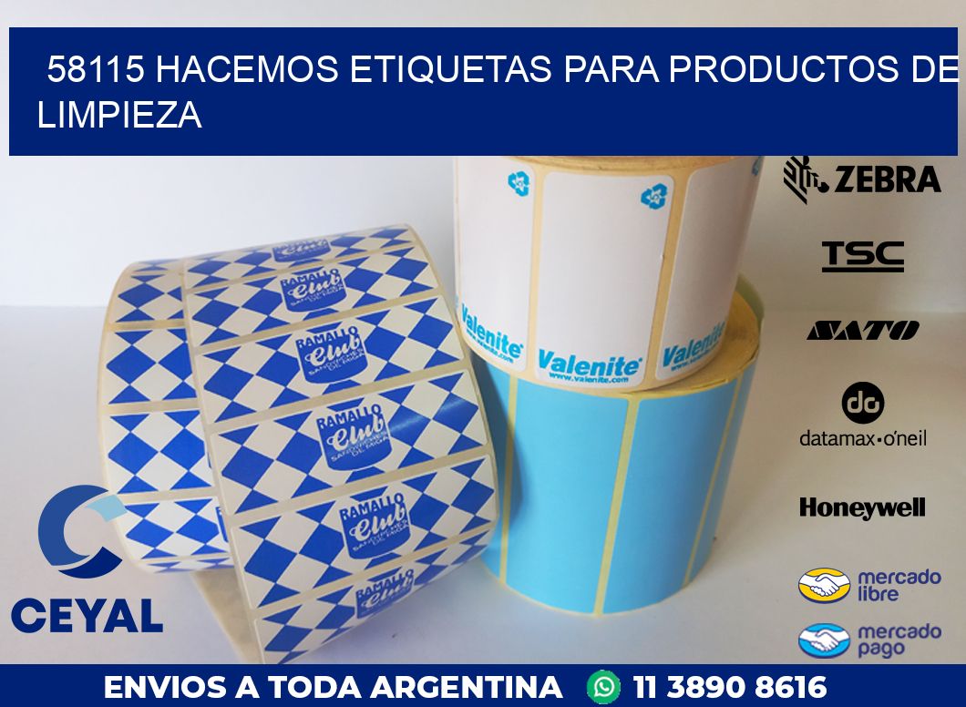 58115 HACEMOS ETIQUETAS PARA PRODUCTOS DE LIMPIEZA