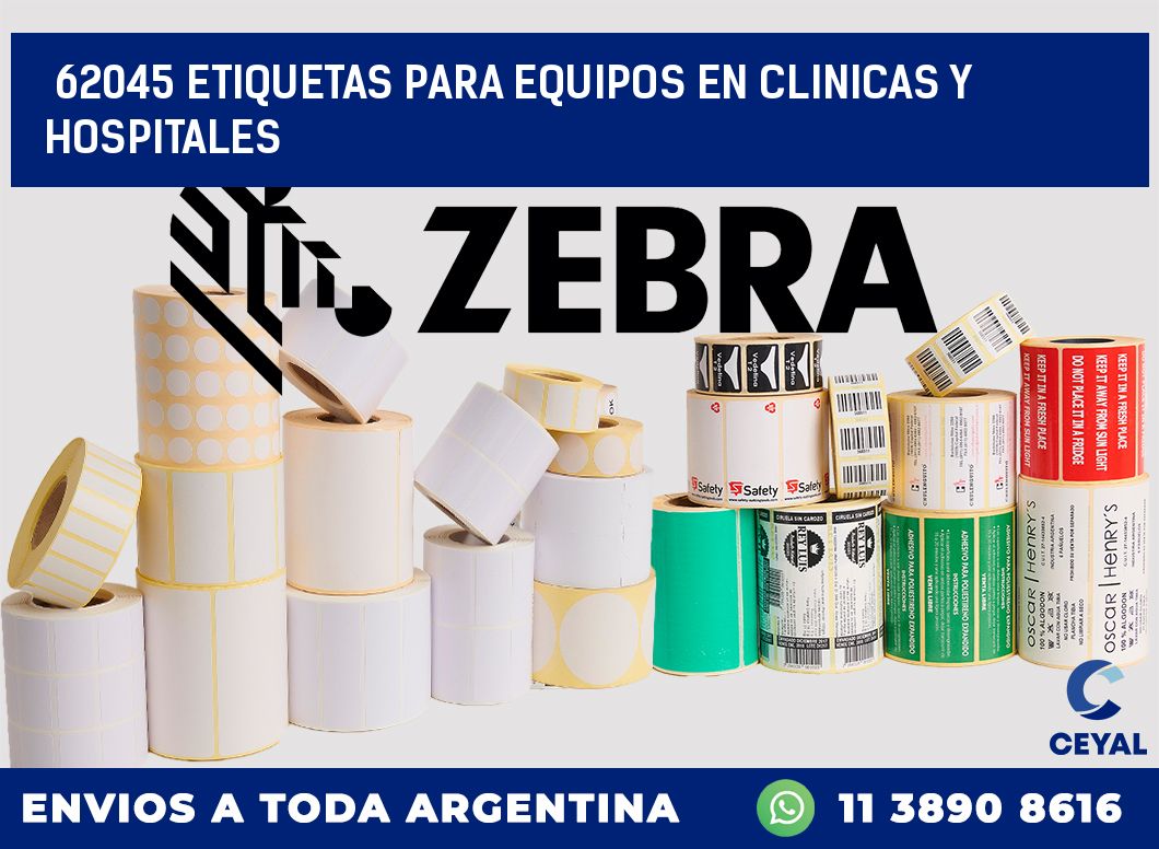 62045 ETIQUETAS PARA EQUIPOS EN CLINICAS Y HOSPITALES