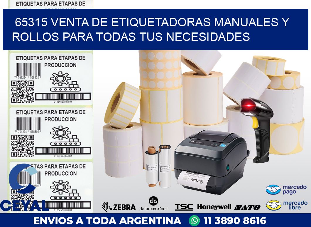 65315 VENTA DE ETIQUETADORAS MANUALES Y ROLLOS PARA TODAS TUS NECESIDADES