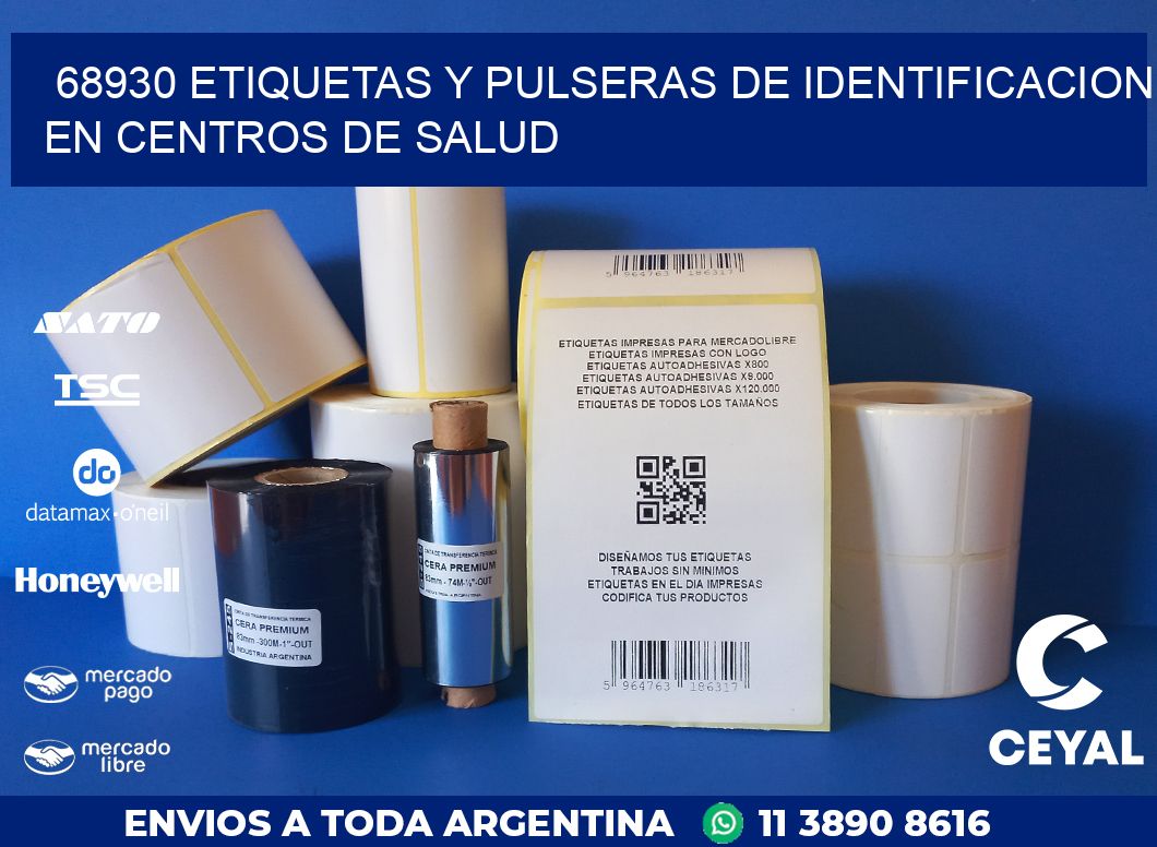 68930 ETIQUETAS Y PULSERAS DE IDENTIFICACION EN CENTROS DE SALUD