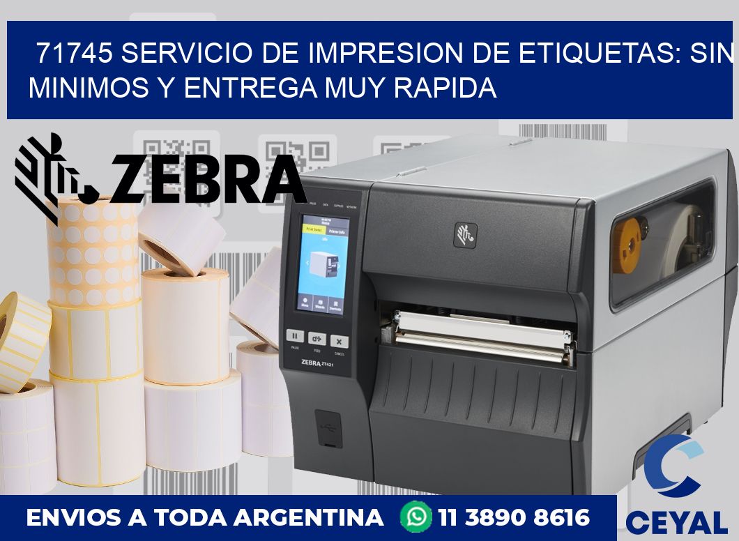 71745 SERVICIO DE IMPRESION DE ETIQUETAS: SIN MINIMOS Y ENTREGA MUY RAPIDA
