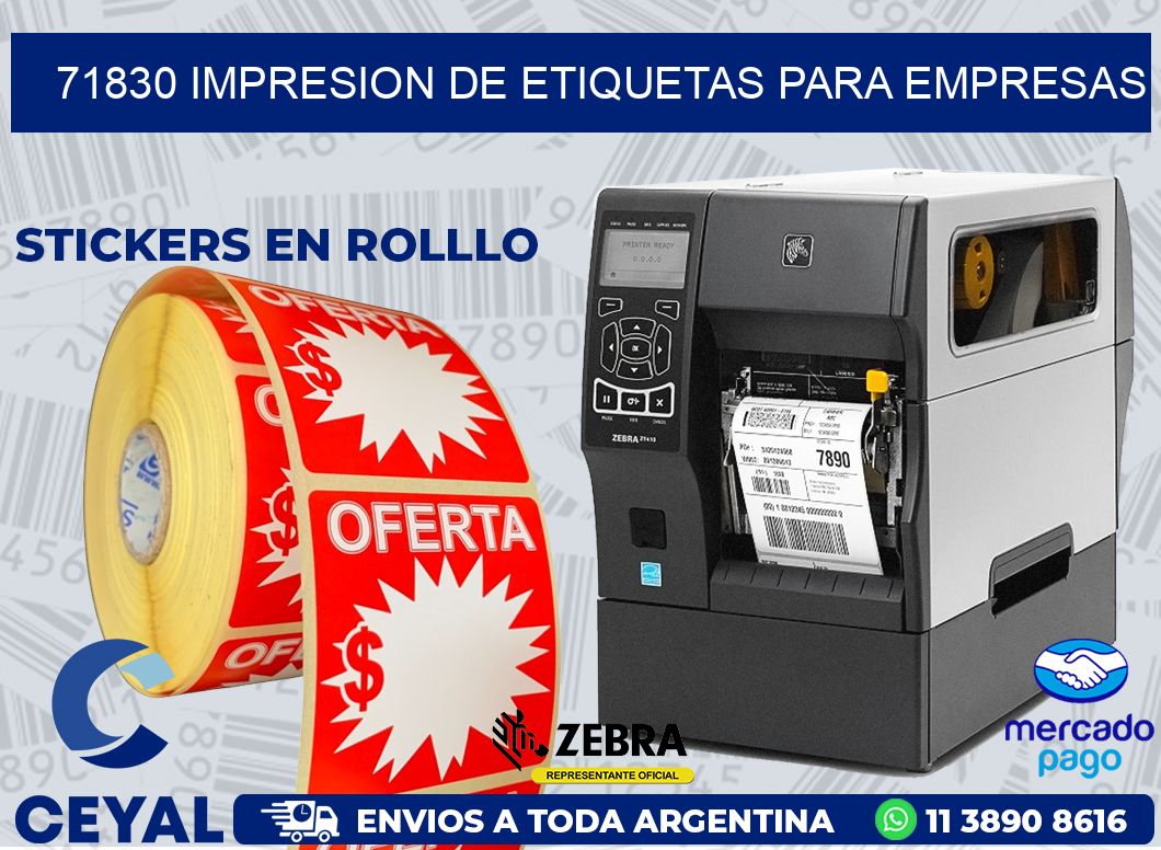 71830 IMPRESION DE ETIQUETAS PARA EMPRESAS