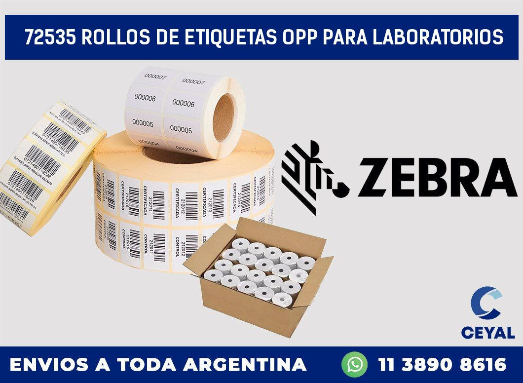 72535 ROLLOS DE ETIQUETAS OPP PARA LABORATORIOS