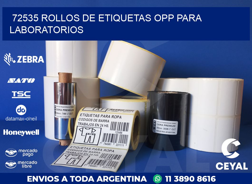 72535 ROLLOS DE ETIQUETAS OPP PARA LABORATORIOS