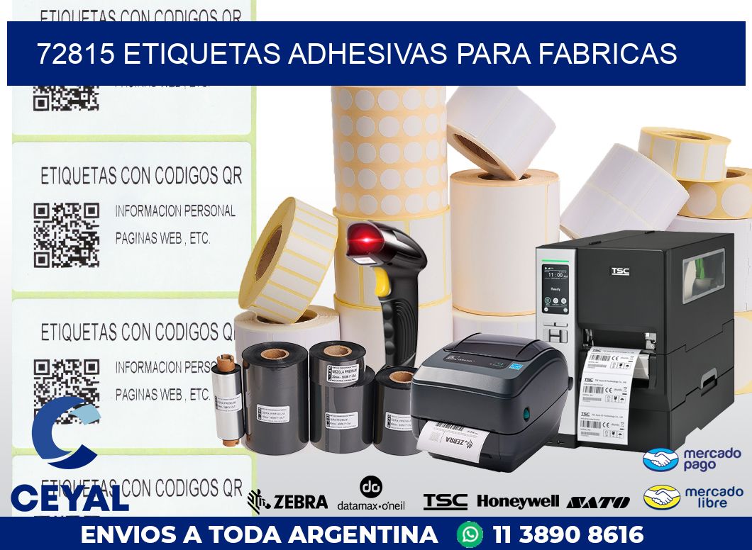 72815 ETIQUETAS ADHESIVAS PARA FABRICAS