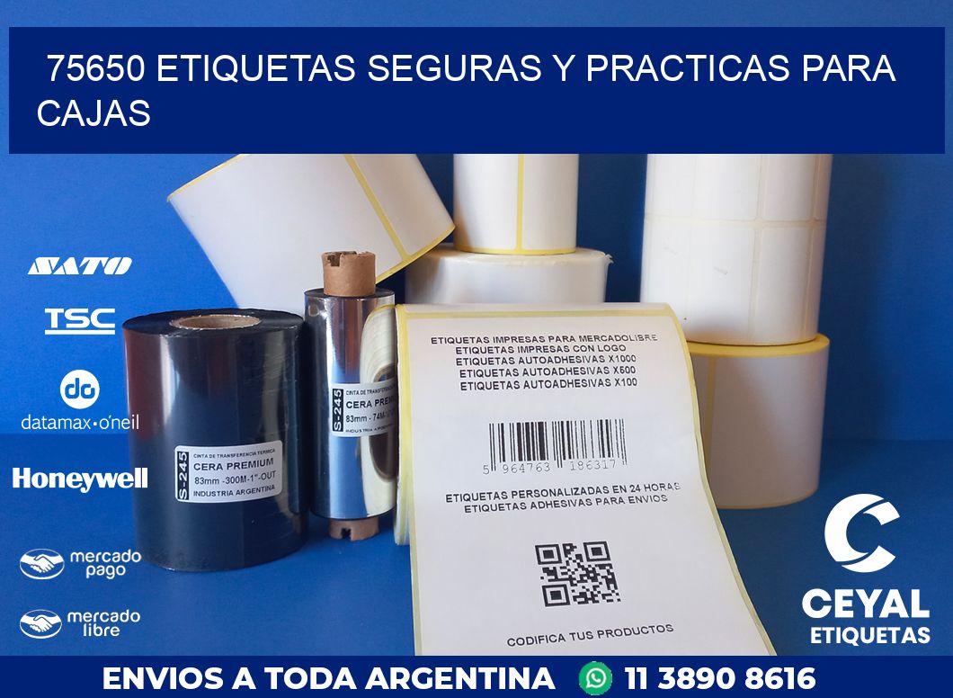 75650 ETIQUETAS SEGURAS Y PRACTICAS PARA CAJAS