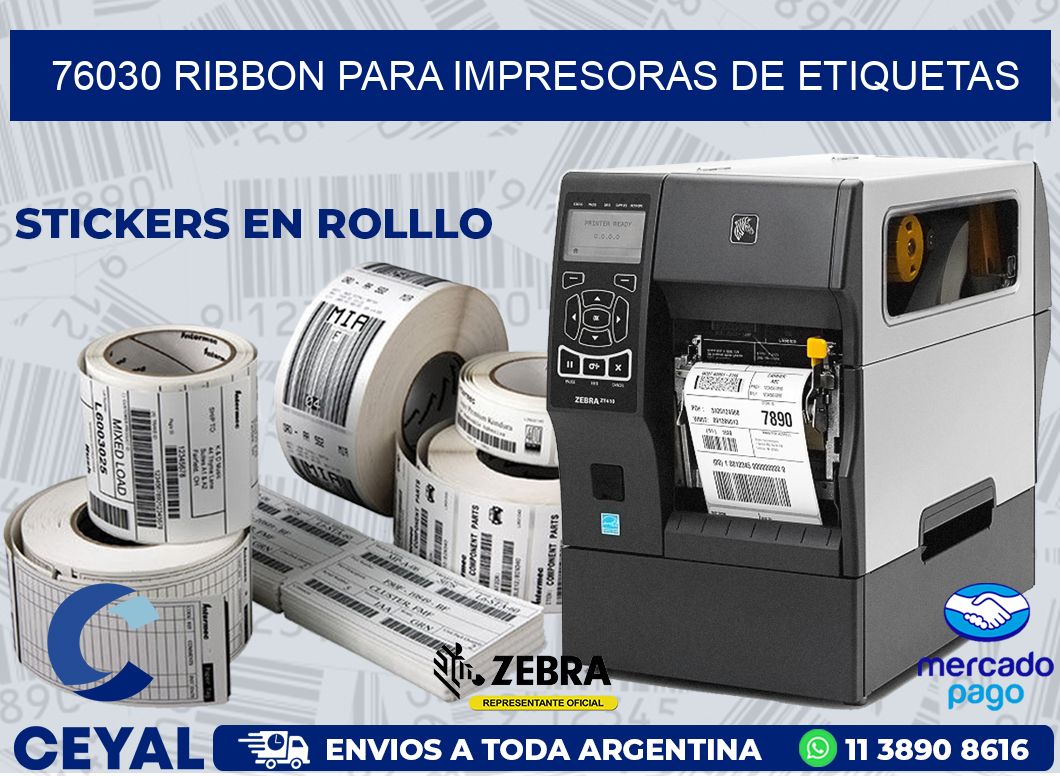 76030 RIBBON PARA IMPRESORAS DE ETIQUETAS