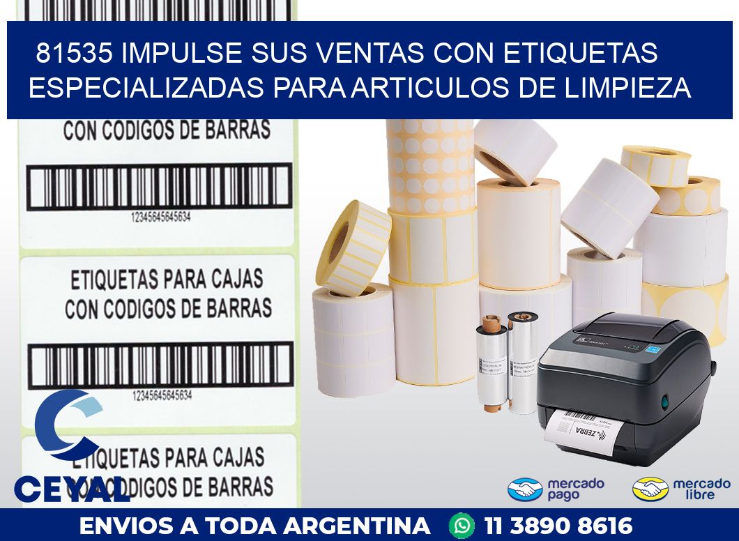 81535 IMPULSE SUS VENTAS CON ETIQUETAS ESPECIALIZADAS PARA ARTICULOS DE LIMPIEZA