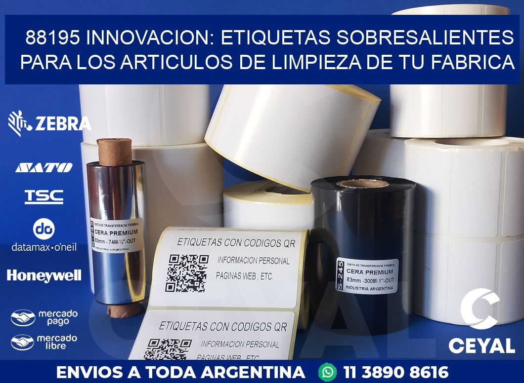 88195 INNOVACION: ETIQUETAS SOBRESALIENTES PARA LOS ARTICULOS DE LIMPIEZA DE TU FABRICA