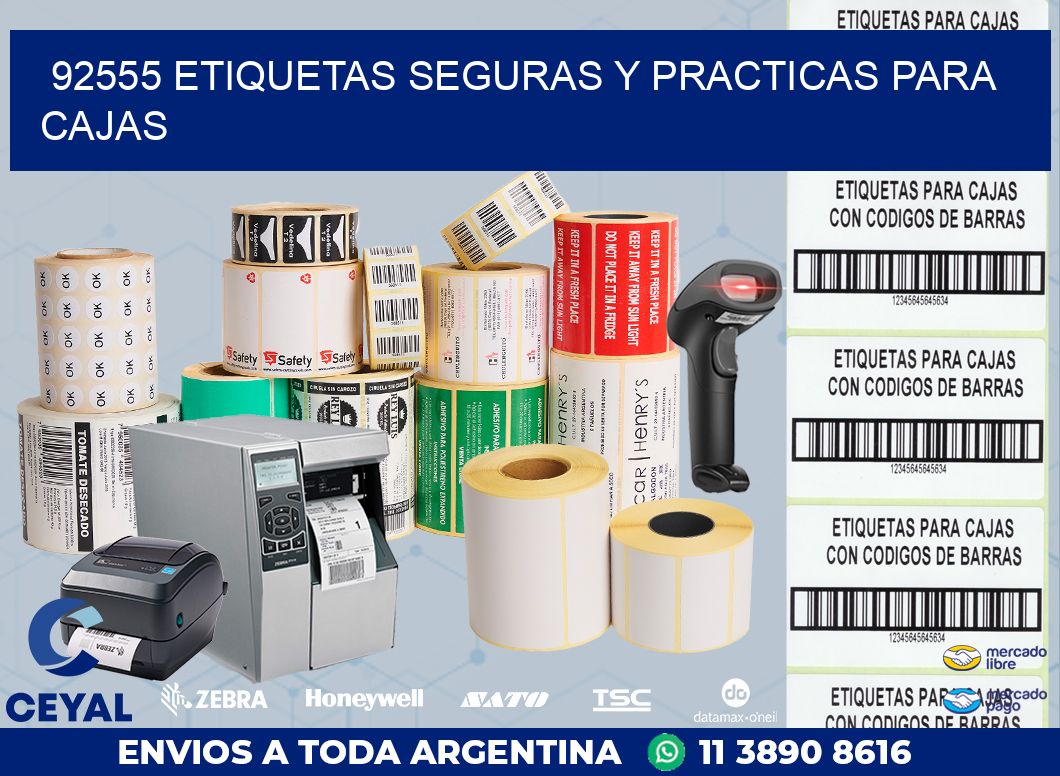 92555 ETIQUETAS SEGURAS Y PRACTICAS PARA CAJAS