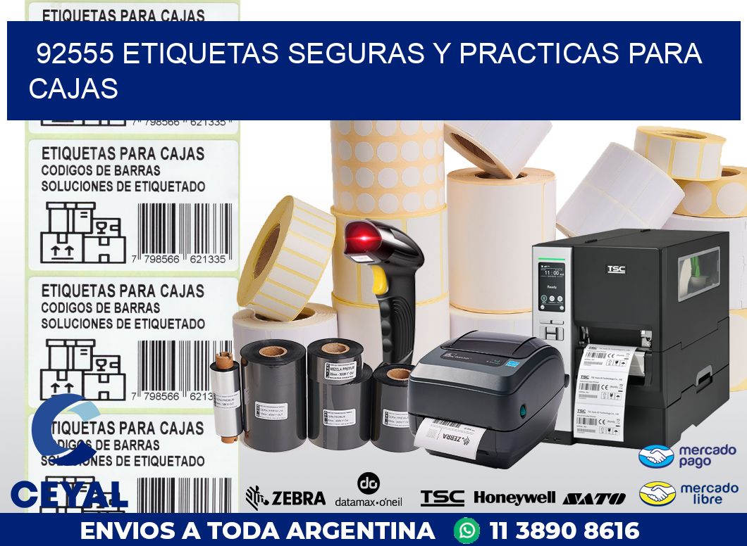 92555 ETIQUETAS SEGURAS Y PRACTICAS PARA CAJAS