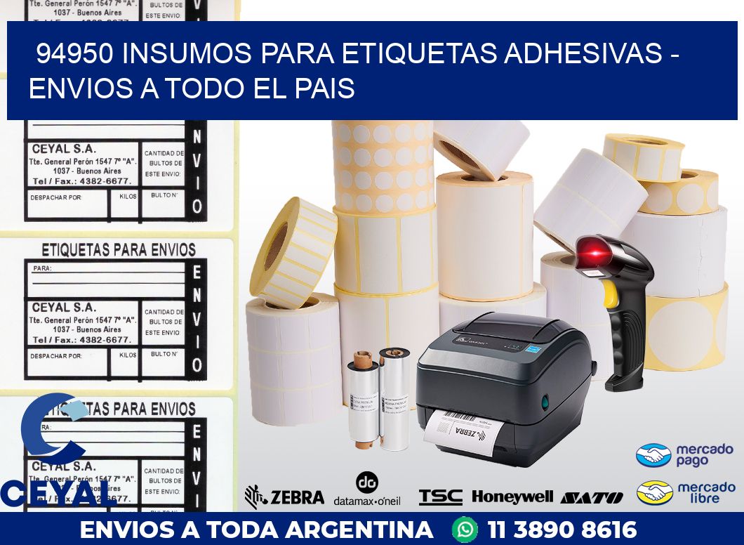94950 INSUMOS PARA ETIQUETAS ADHESIVAS - ENVIOS A TODO EL PAIS