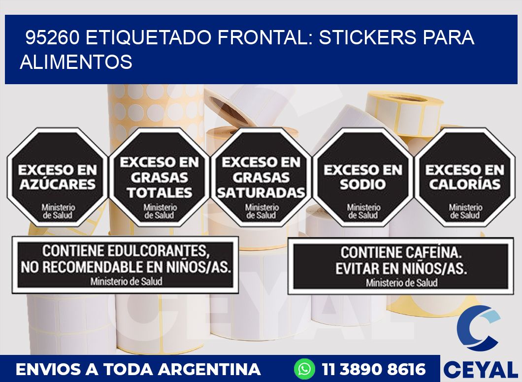 95260 ETIQUETADO FRONTAL: STICKERS PARA ALIMENTOS