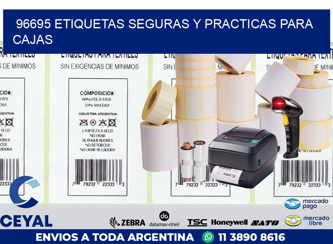 96695 ETIQUETAS SEGURAS Y PRACTICAS PARA CAJAS