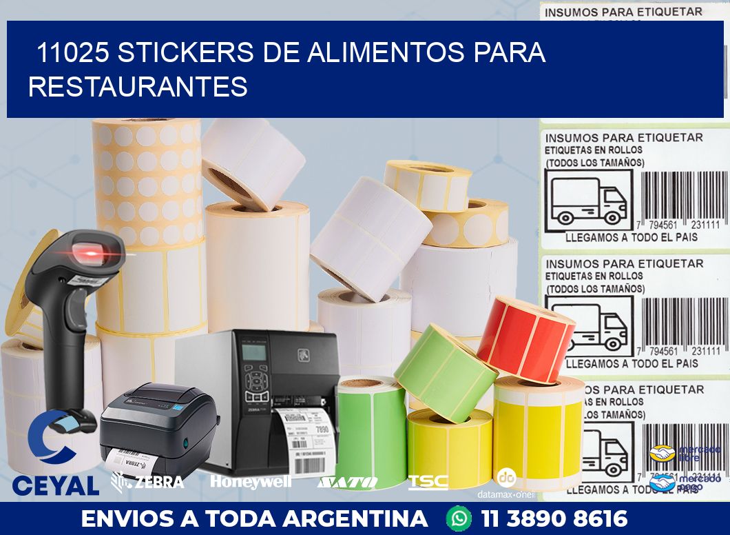 11025 STICKERS DE ALIMENTOS PARA RESTAURANTES