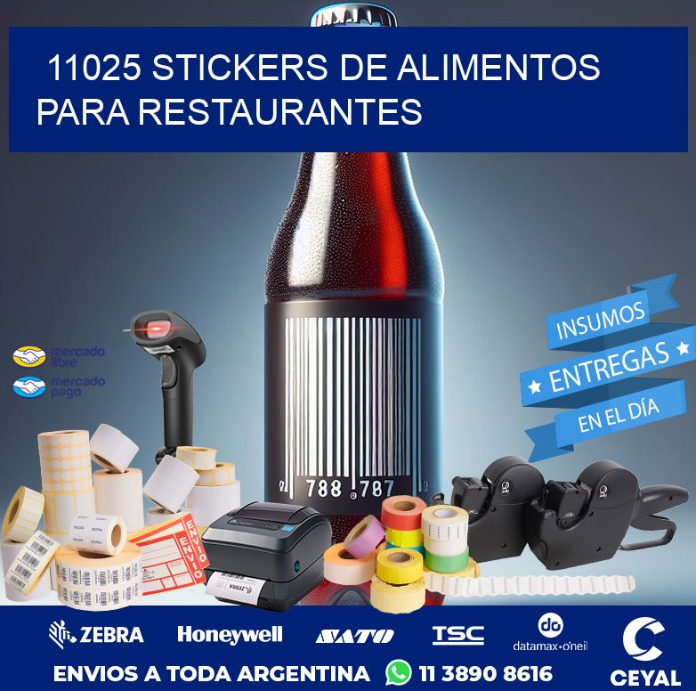 11025 STICKERS DE ALIMENTOS PARA RESTAURANTES