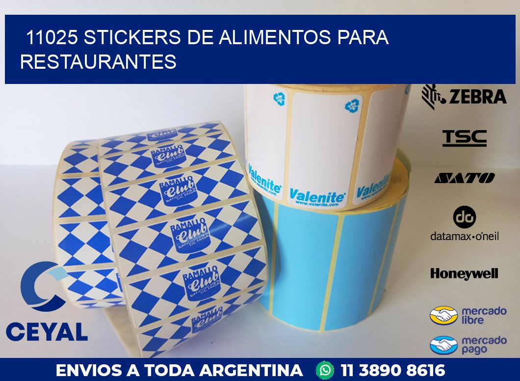 11025 STICKERS DE ALIMENTOS PARA RESTAURANTES