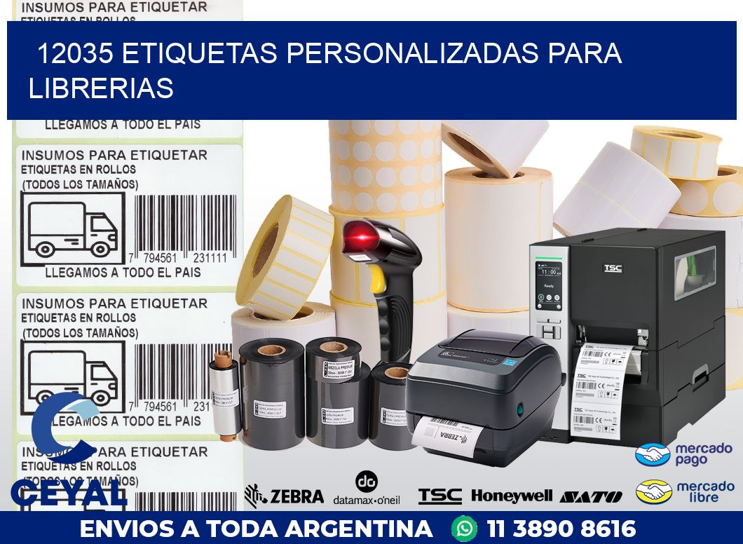 12035 ETIQUETAS PERSONALIZADAS PARA LIBRERIAS
