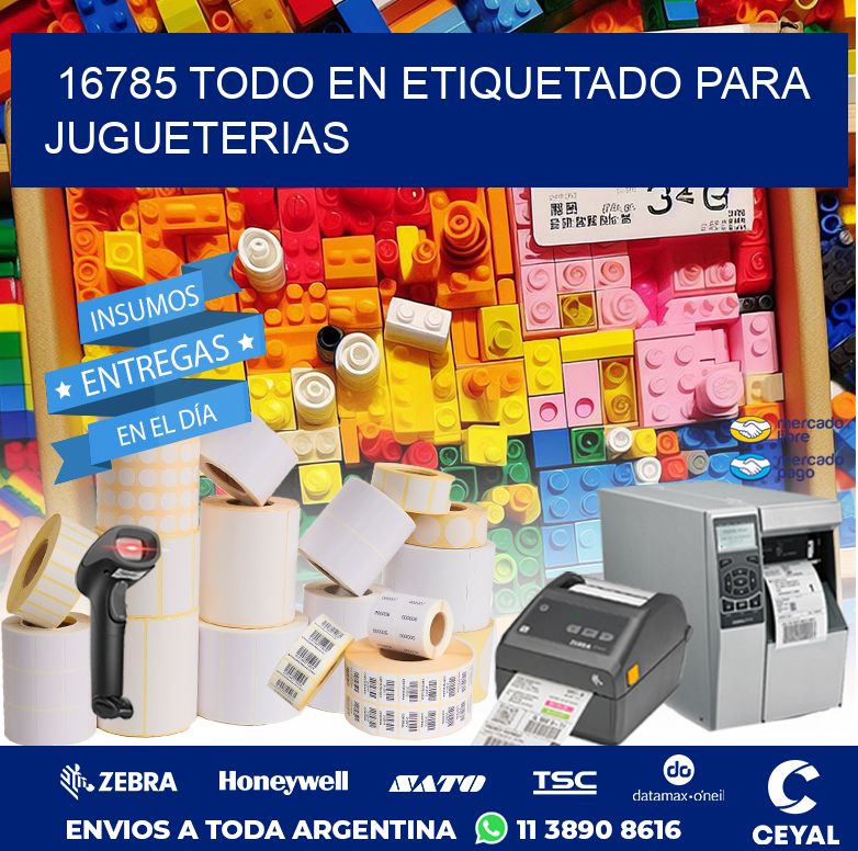 16785 TODO EN ETIQUETADO PARA JUGUETERIAS