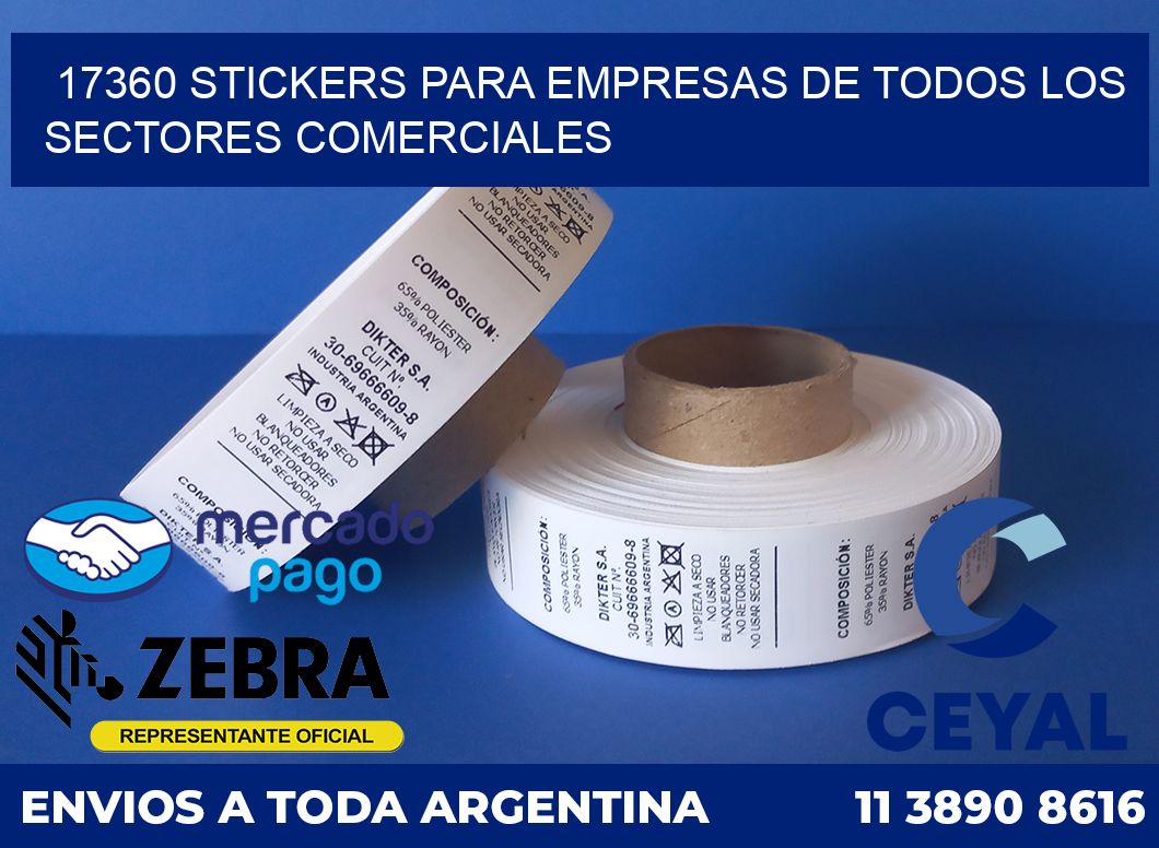 17360 STICKERS PARA EMPRESAS DE TODOS LOS SECTORES COMERCIALES
