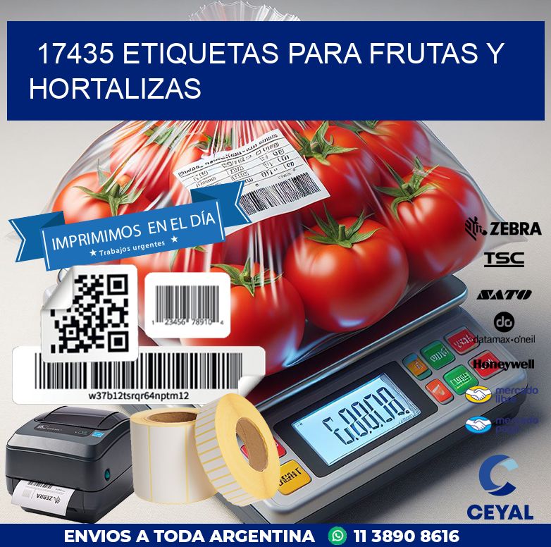 17435 ETIQUETAS PARA FRUTAS Y HORTALIZAS