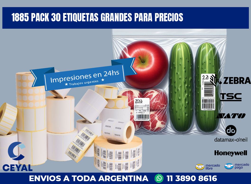 1885 PACK 30 ETIQUETAS GRANDES PARA PRECIOS
