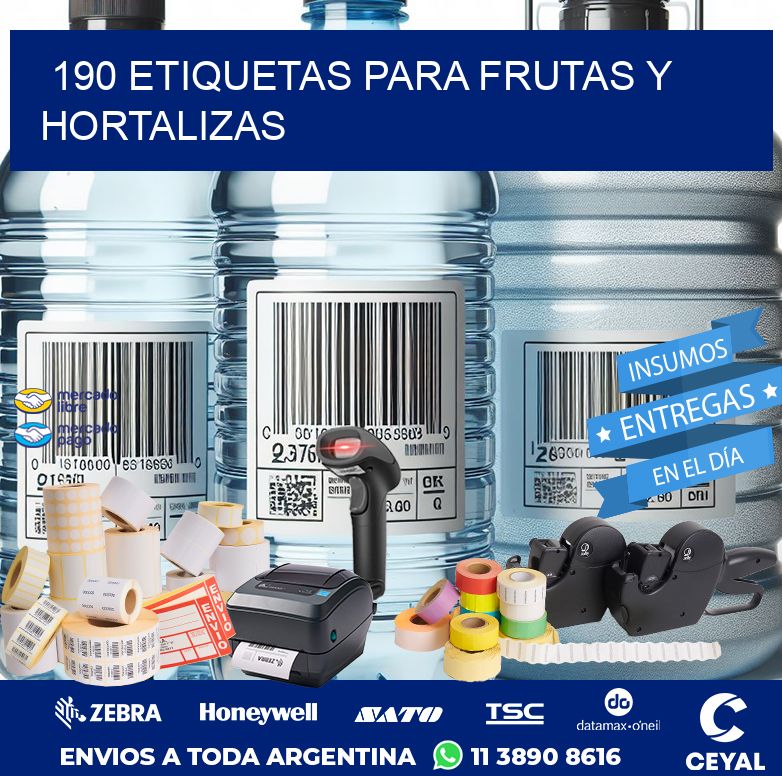 190 ETIQUETAS PARA FRUTAS Y HORTALIZAS