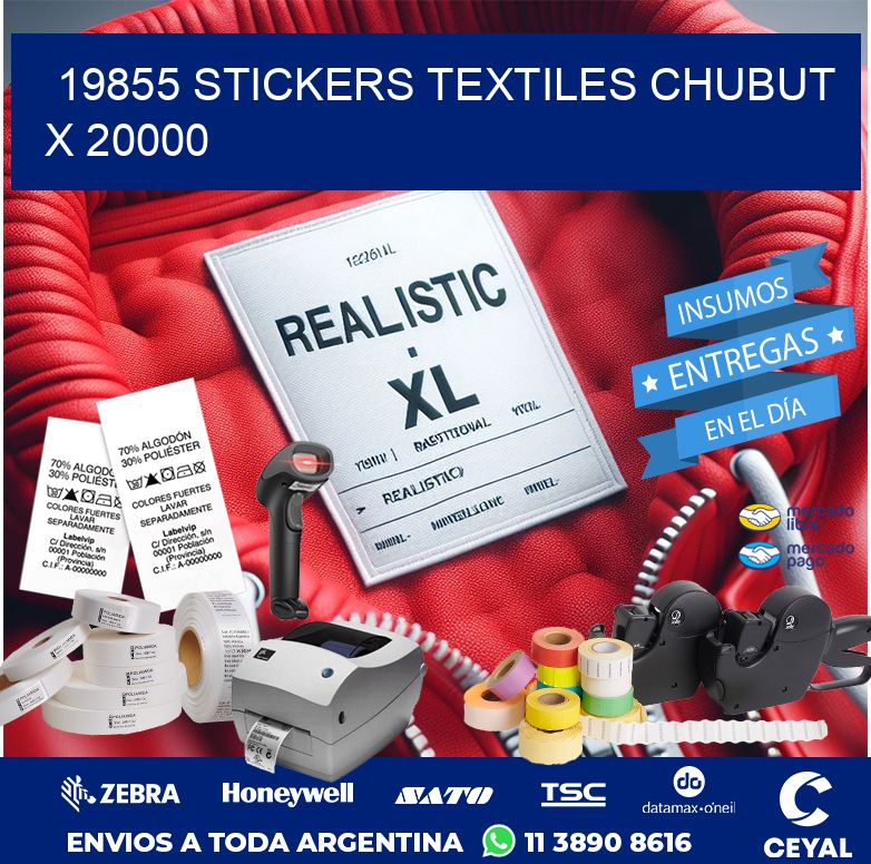 19855 STICKERS TEXTILES CHUBUT X 20000