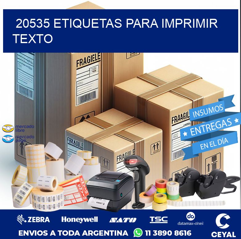 20535 ETIQUETAS PARA IMPRIMIR TEXTO
