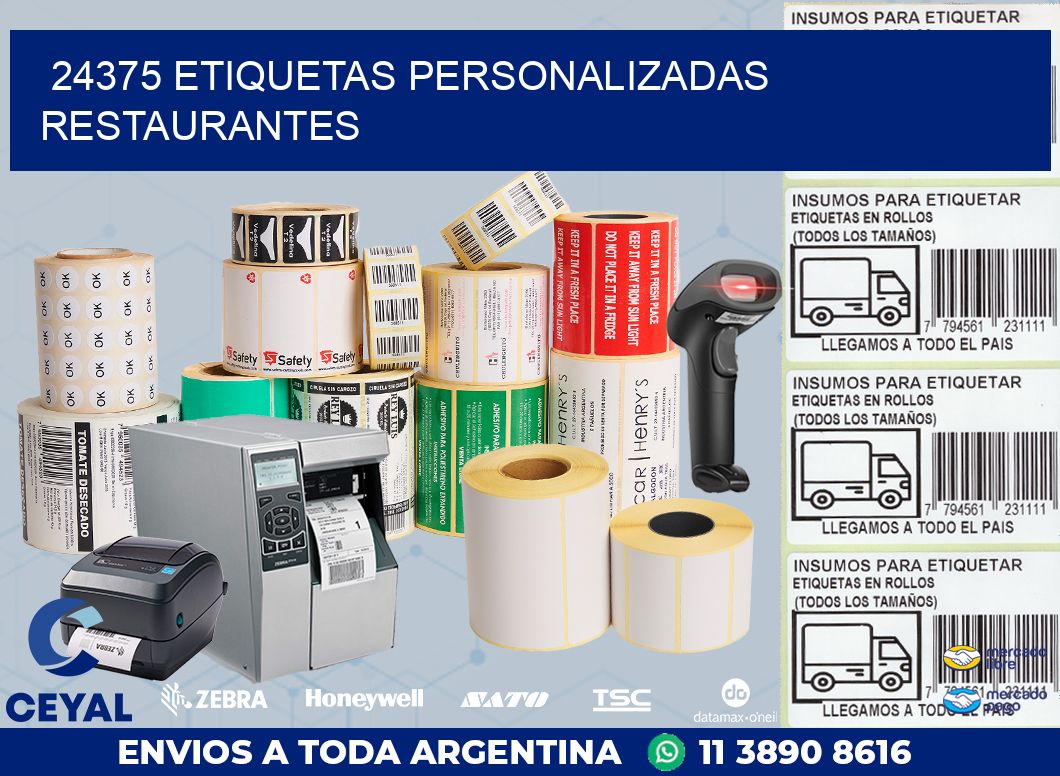 24375 ETIQUETAS PERSONALIZADAS RESTAURANTES