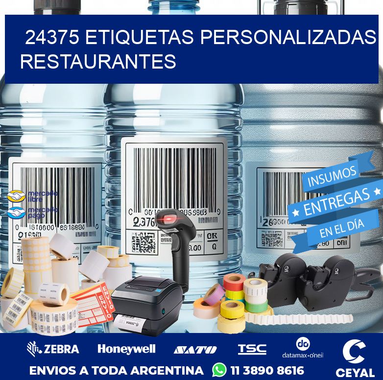 24375 ETIQUETAS PERSONALIZADAS RESTAURANTES