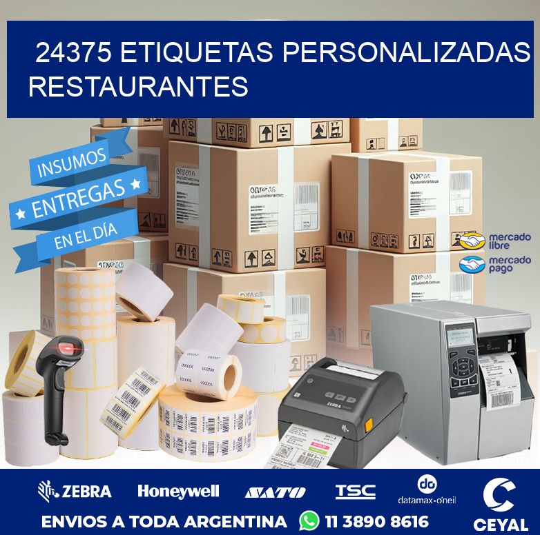 24375 ETIQUETAS PERSONALIZADAS RESTAURANTES